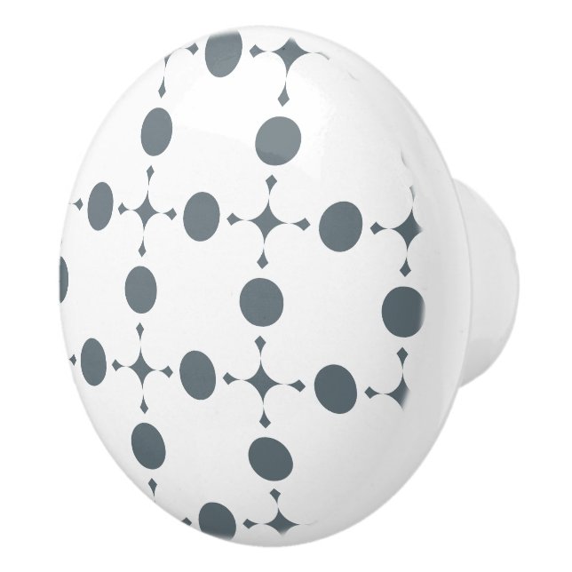 Grått Polka dots, Polka Dot Mönster, Punkter, pric Knopp (Höger)