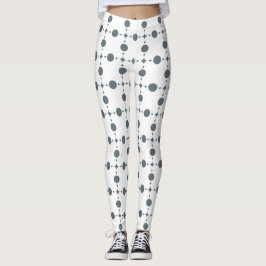 Grått Polka dots, Polka Dot Mönster, Punkter, pric Leggings