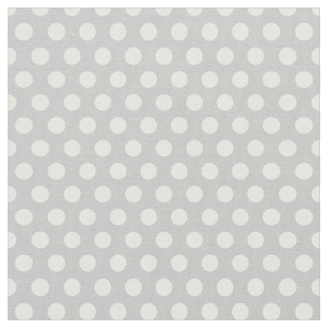 Grått Polka dots Tyg (Närbild)