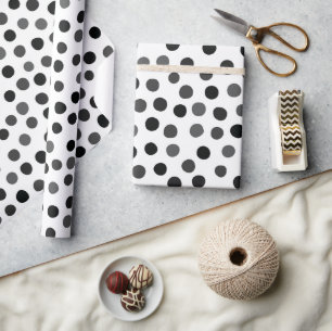 Grått Polka dots Wrapping Papper Presentpapper
