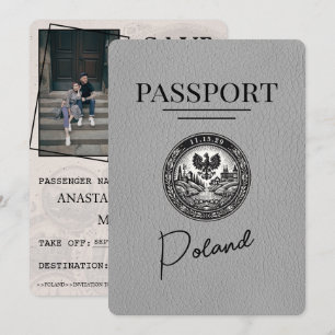 Grått Polskt pass sparat datum Spara Datumet