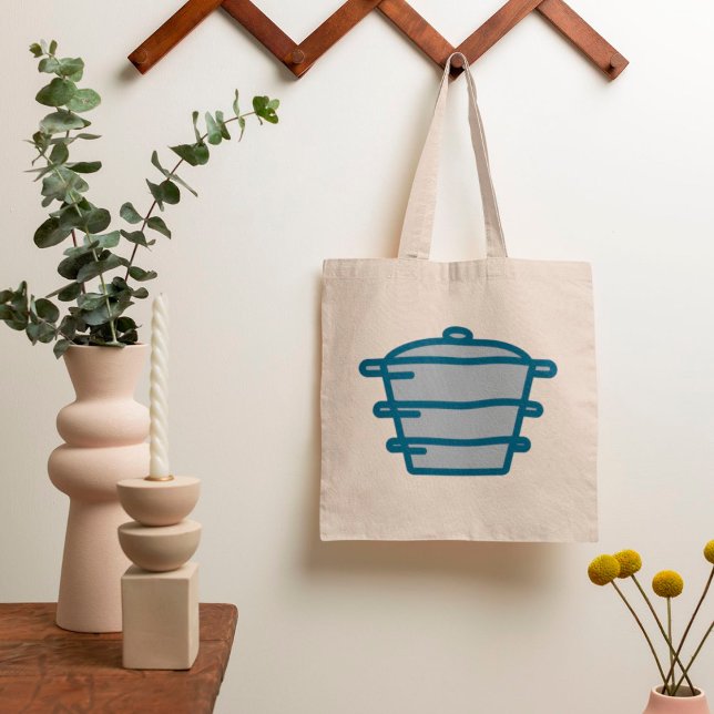 Grått Pot Tote Bag Tygkasse (Skapare uppladdad)