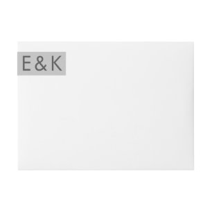 Grått Premium Ultimate Modern Monogram, fetstil, R Etikettband