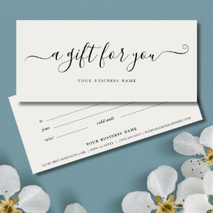 Grått presentkort för företag Elegant Enkelt