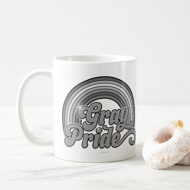 Grått-Pride (pensionerad seger) Kaffemugg (Med munk)