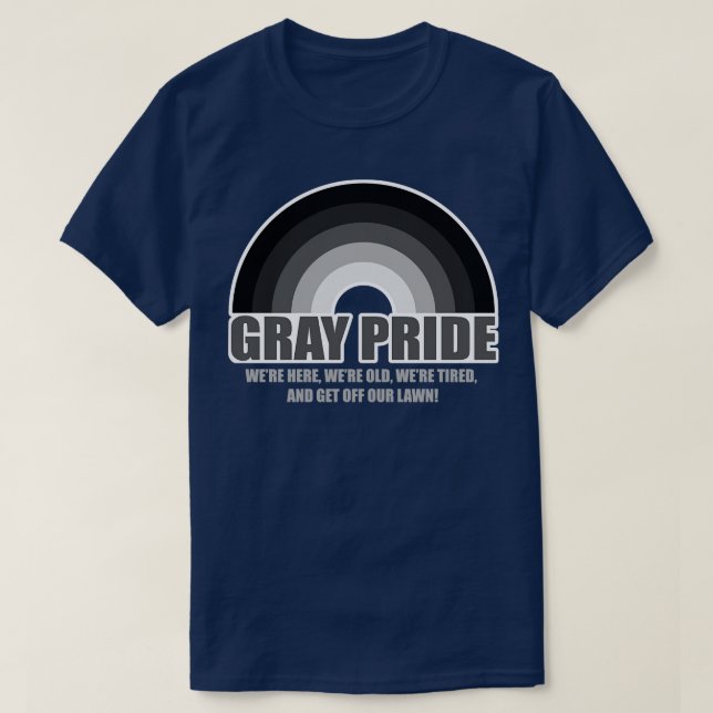 Grått Pride T Shirt (Design framsida)