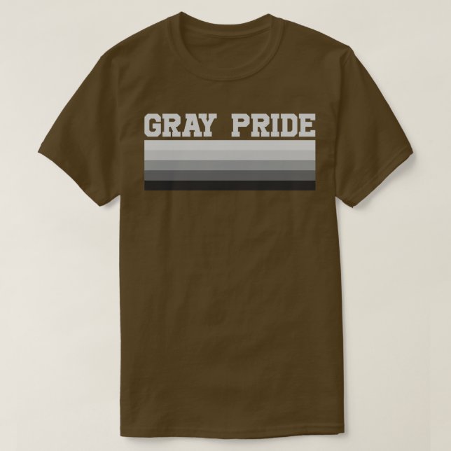 Grått Pride T Shirt (Design framsida)