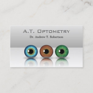 Grått Professionell Optometrist Eyebollar Optometr Visitkort