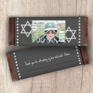 Grått Pub Mitzvah Budget Candy Pub Wrapper w/Stars Flygblad