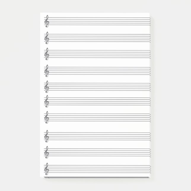 Grått Pub of Music Post-it Block (Framsida)