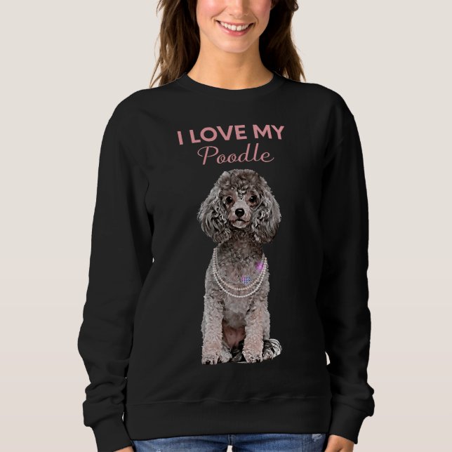 Grått Pudel T Shirt (Framsida)