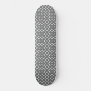 Grått Quatrefoil Mini Skateboard Bräda 18,5 Cm