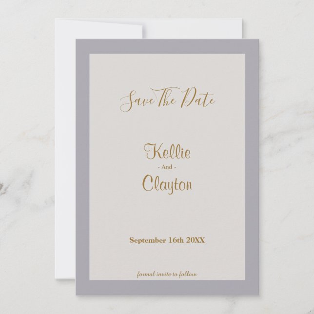 Grått-ramens skuggor Spara datum Datumet (Framsida)