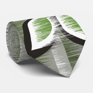 Grått rand grönt petar modern blöt-färg slips
