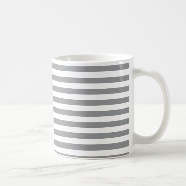 Grått-Rand med litet Vågrät Kaffemugg (Höger)