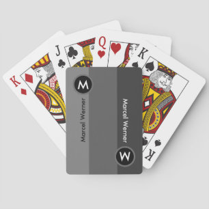 grått rand med namn och inledande casinokort
