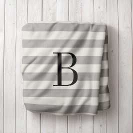 Grått Rand Monogram | Modern jordbruksenhet