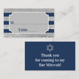 Grått Rand Pub Mitzvah Placeringskort