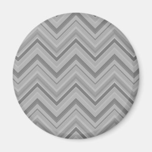 Grått rand zigzag mönster magnet
