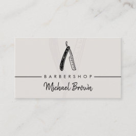 Grått razor grooming mustache board trim hårklippn visitkort