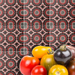 Grått Red Black Ethnic Mosaic Geometric Mönster Kakelplatta<br><div class="desc">Denna dekorativa plattform är ett dynamiskt och slående tillägg till vilket utrymme som helst, med en sömlös mönster som består av geometriska former i skuggor av grått, rött och svart. Färg fet använda och kontrast i designen skapar en öga-fångsteffekt som omedelbart uppmärksammar tittaren. De geometriska formerna passar ihop sömlöst och...</div>