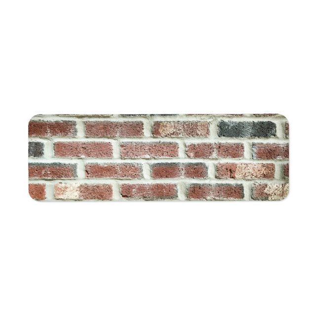 Grått Red Bricks Wall Background Brick Struktur Returadress Etikett (Framsidan)