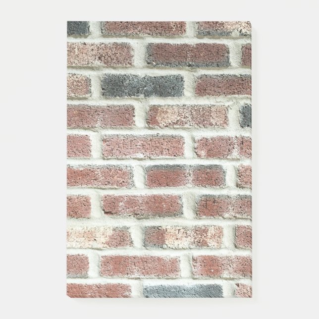 Grått Red Bricks Wall Background Struktur Post-it Block (Framsida)