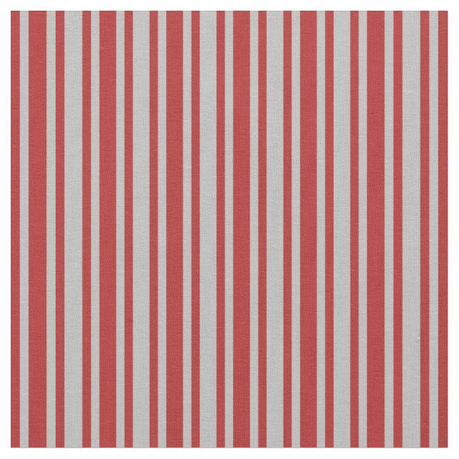 Grått & Red Färgad Linjer Tyg (Närbild)