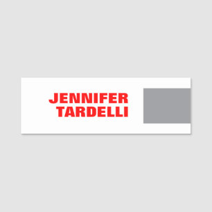 Grått Red Fold Minimalist Modern Professionell Namnbricka