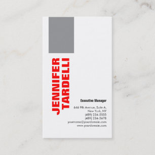 Grått Red Fold Minimalist Modern Professionell Visitkort