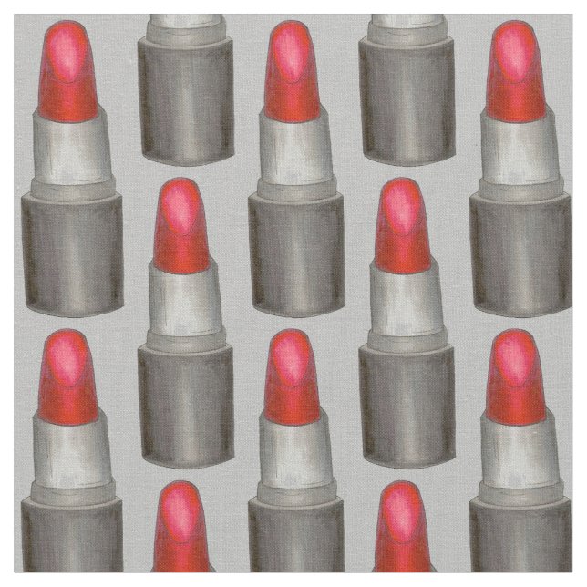Grått Red Lipstick Tubes Cosmetics Makeup Beauty Tyg (Närbild)