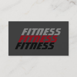 Grått Red Modern Sophisitcated Personal Trainer Visitkort