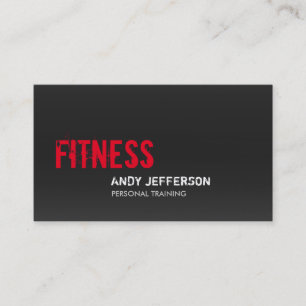 Grått Red Personal Trainer Sport Fitness Visitkort