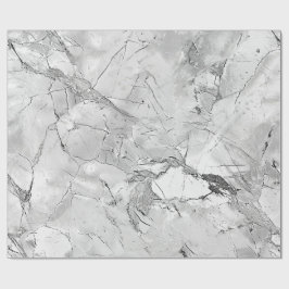 Grått ’Regal Stone Vein’ Marble Struktur Wrapping Presentpapper