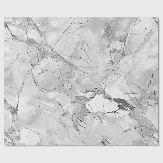 Grått ’Regal Stone Vein’ Marble Struktur Wrapping  Presentpapper (Platt)