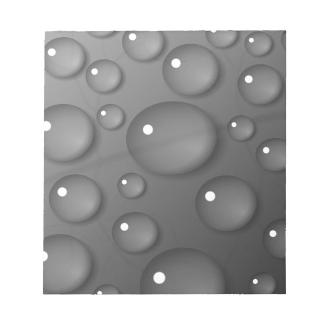 Grått Regndroppbakgrund Anteckningsblock (Framsida)