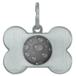 Grått Regndroppbakgrund ID-bricka Husdjur