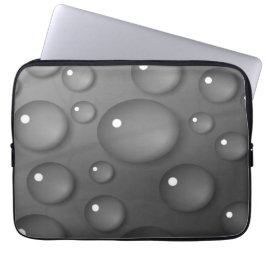 Grått Regndroppbakgrund Laptop Sleeve