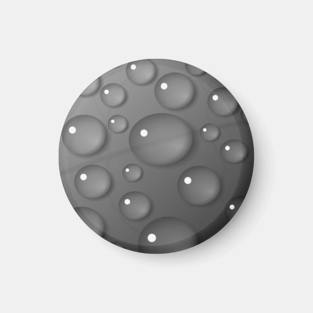 Grått Regndroppbakgrund Magnet (Framsidan)