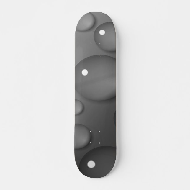 Grått Regndroppbakgrund Mini Skateboard Bräda 18,7 Cm (Framsida)
