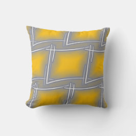 Grått Rektangulär Abstrakt Art Kudde