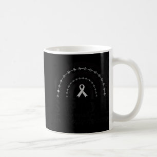 Grått Ribbon Brain Cancer Awareness Month Rainbow Kaffemugg