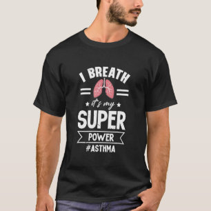 Grått Ribbon World Asthma Day Support Asthma Aware T Shirt