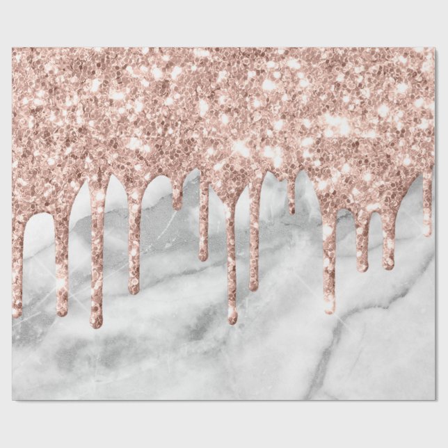 Grått Ro Powder Spark Marble Dricks Glitter Metall Presentpapper (Platt)