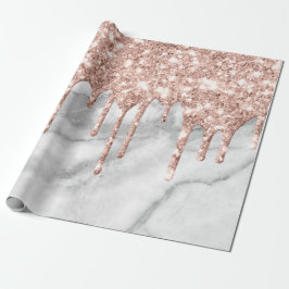 Grått Ro Powder Spark Marble Dricks Glitter Metall Presentpapper