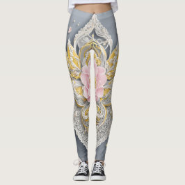 Grått Ro Snöre AI art Leggings