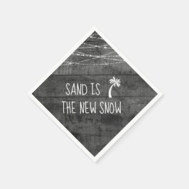 Grått Roligt #Tropical Helgdagars Sand är New Snö Pappersservett