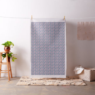 Grått Rosa Blommigt under Blue Background Fabric Tyg