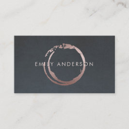 GRÅTT  ROSA BRUSH STROKE CIRCLE MARK LOGOTYP VISITKORT