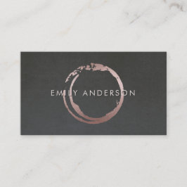 GRÅTT  ROSA BRUSH STROKE CIRCLE MARK LOGOTYP VISITKORT